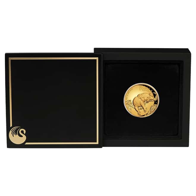 2022 1 oz Proof Gold Australian Koala High Relief Coin Perth Mint .9999 Fine (w/Box & COA)