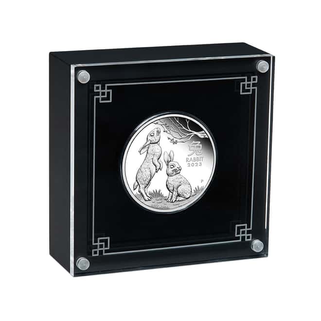 2023 1 oz Proof Silver Lunar Year of The Rabbit Australian Perth Mint (w/Box & COA)