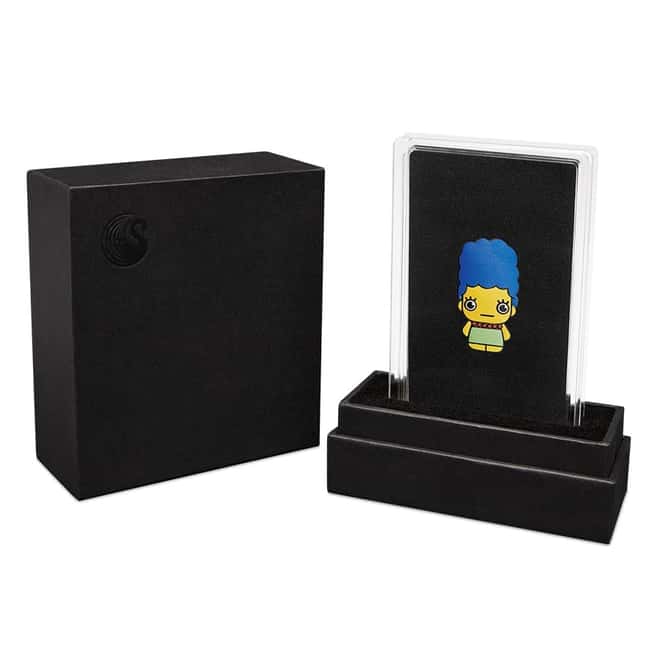 2022 1 oz Tuvalu Marge Simpson Mini Shaped Silver Coin .999 Fine (w/Box & COA)