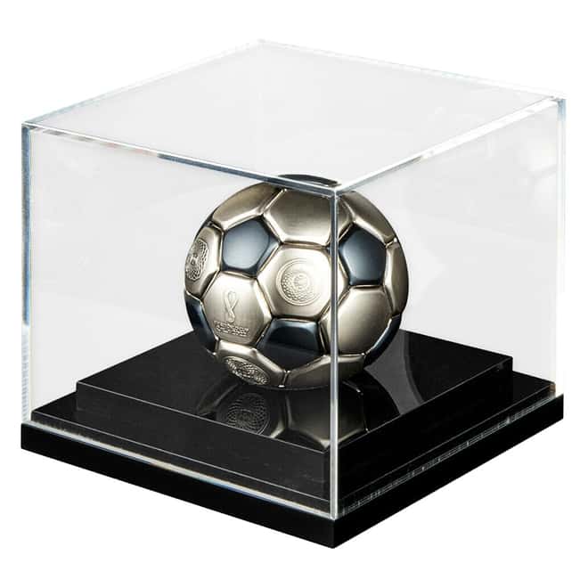 2022 3 oz Silver FIFA World Cup Qatar - Soccer Ball Spherical Coin Solomon Islands .999 Fine (w/Box & COA)
