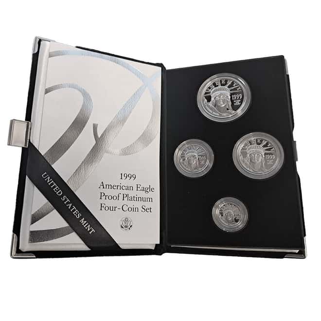 1999-W 1.85 oz Proof Platinum American Eagle 4-Coin Set
