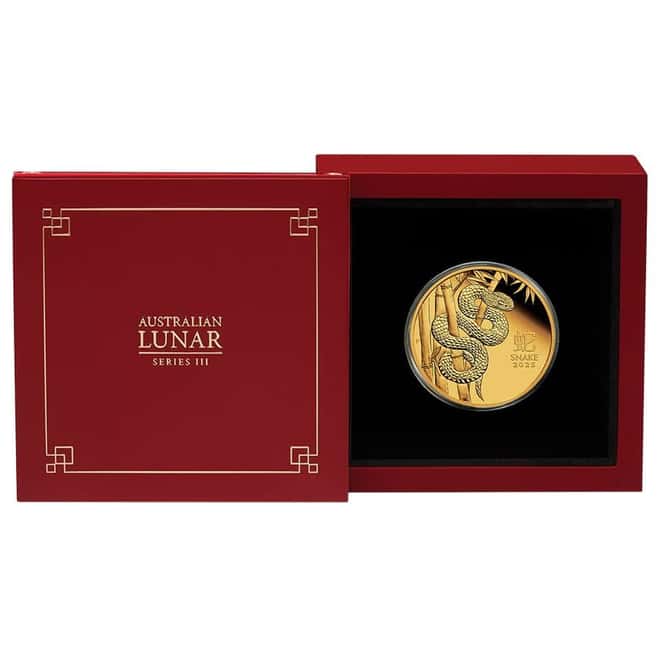 2025 1 oz Proof Gold Lunar Snake Coin Australian Perth Mint
