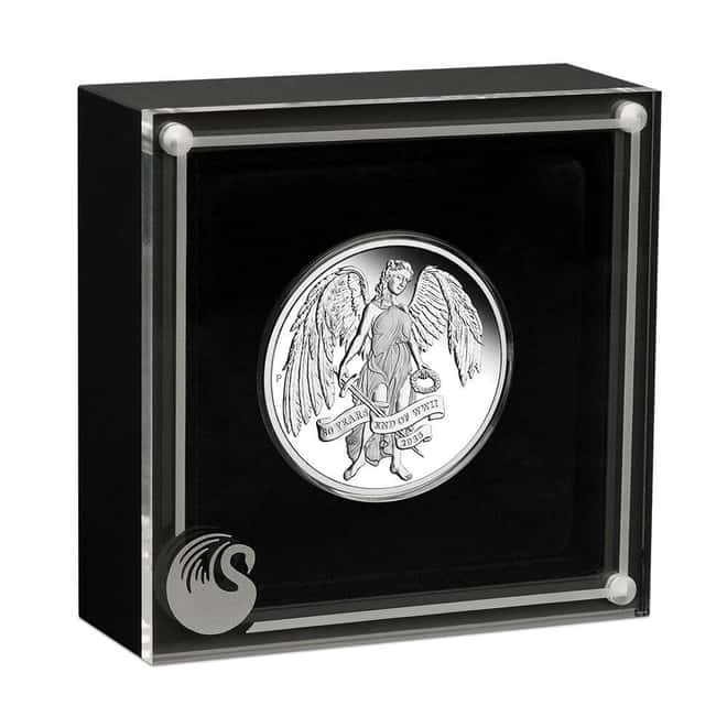 2025 1 oz Winged Victory End of WWII 80th Ann. Proof Silver Coin Perth Mint