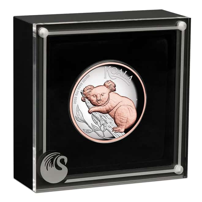 2025 5 oz Australian Koala Proof Gilded Silver Coin Perth Mint