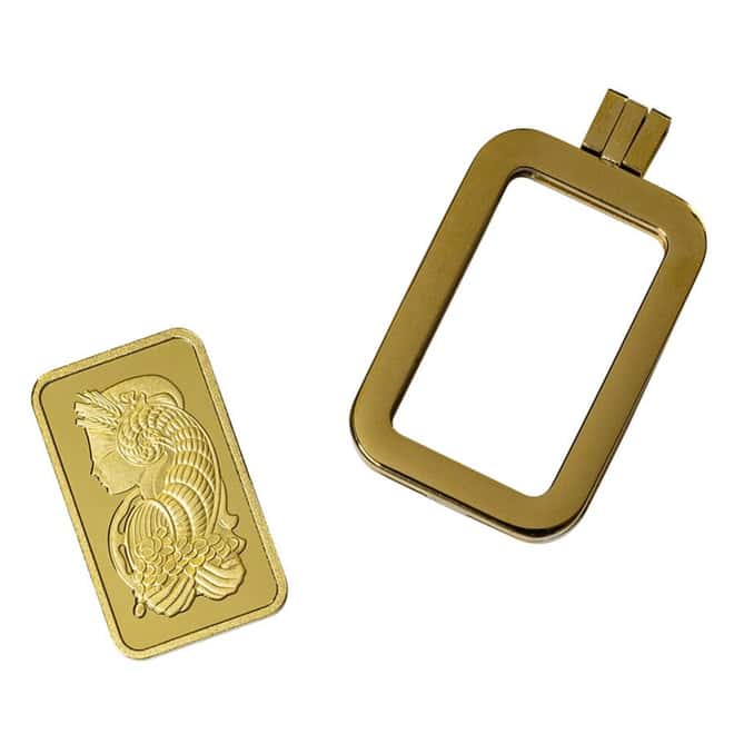 10 Gram PAMP Suisse Lady Fortuna Veriscan Gold Bar (w/ Frame)