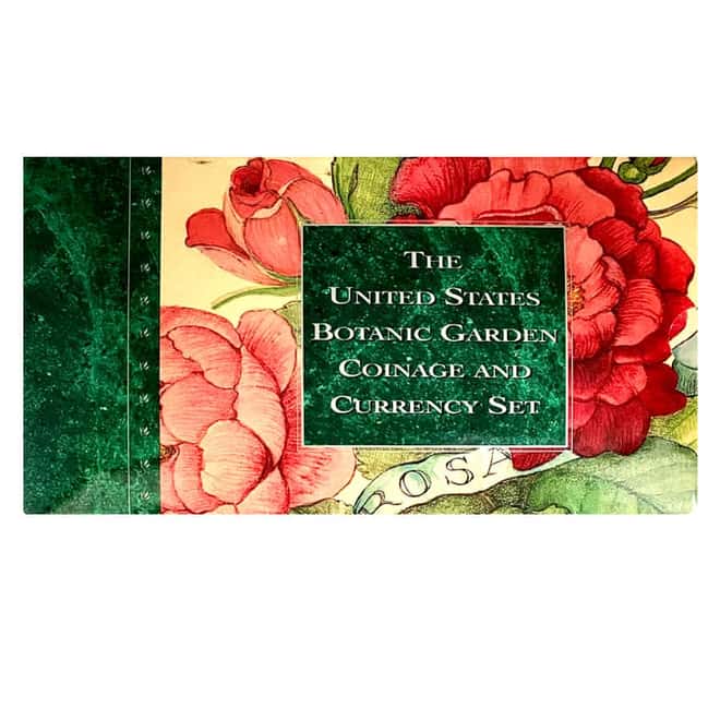 1997 US Mint Botanic Garden Coinage & Currency 3-Piece Set