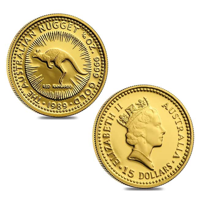1989 1.9 oz Proof Gold Australian Nugget 5-Coin Set