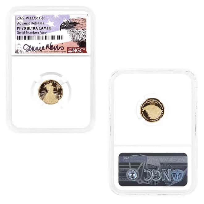 2022-W 1.85 oz Proof Gold Eagle 4-Coin Set NGC PF 70 UCAM AR (Jennie Norris)