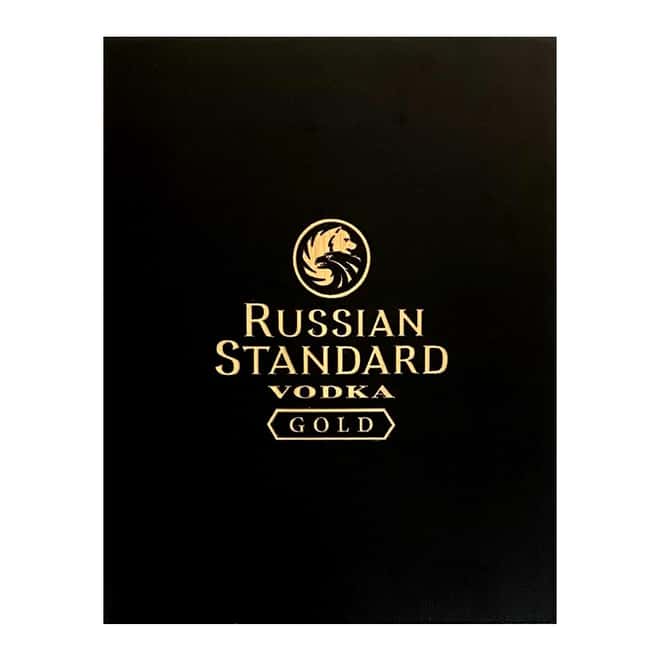 1 oz Switzerland Russian Standard Vodka Gold Bar .9999 Fine (In Assay, w/Box)