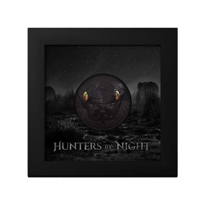 2022 2 oz Silver Hunters by Night - Python Palau Coin .999 Fine (w/Box & COA)