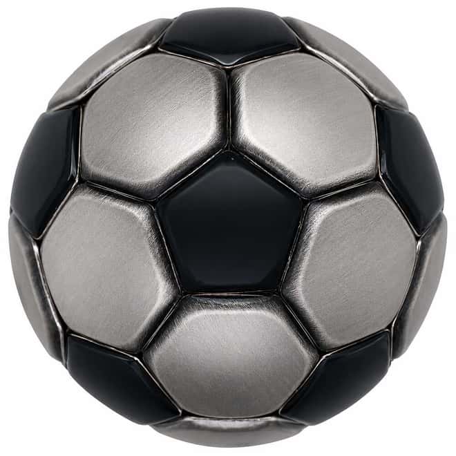 2022 Chad 30 Gram Silver Soccer Ball Spherical Antiqued Coin .999 Fine (w/Box)
