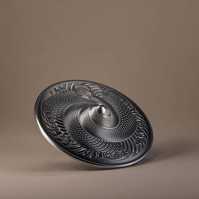 2023 Cook Islands 1 oz Silver Spinning Top Antiqued Coin