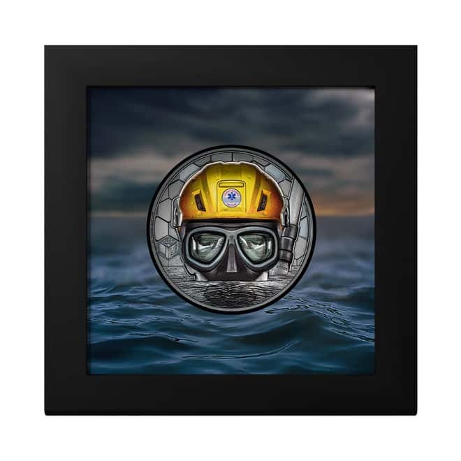 2023 Cook Islands 3 oz Proof Silver Real Heroes Coast Guard Coin
