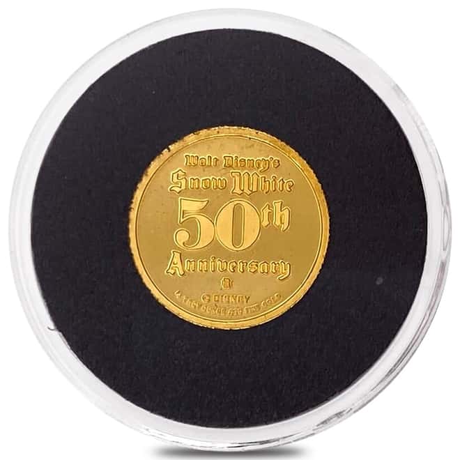 1/4 oz Proof Gold Snow White Disney Round (w/Box & COA)