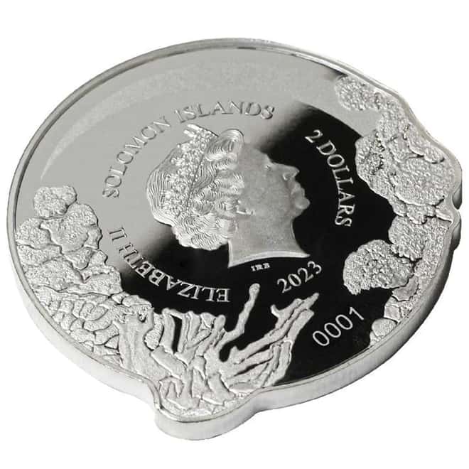 2023 1 oz Silver Manta Ray Gentle Giants Solomon Islands Coin