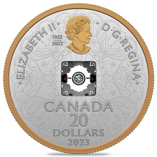 2023 Canada 0.67 oz Sparkle of the Heart Diamond Silver Coin