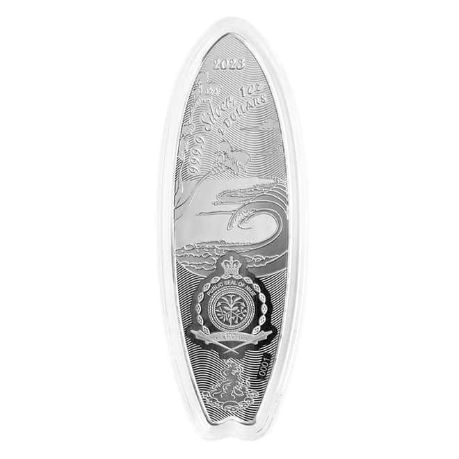 2023 Niue 1 oz Drew Brophy The Enforcer Surfboard Silver Coin