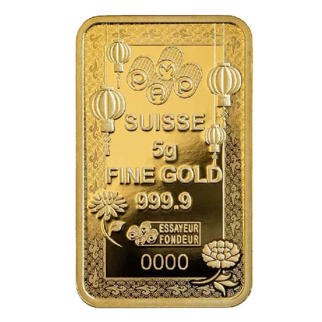 2024 5 gram PAMP Suisse Good Luck Laughing Buddha Gold Bar