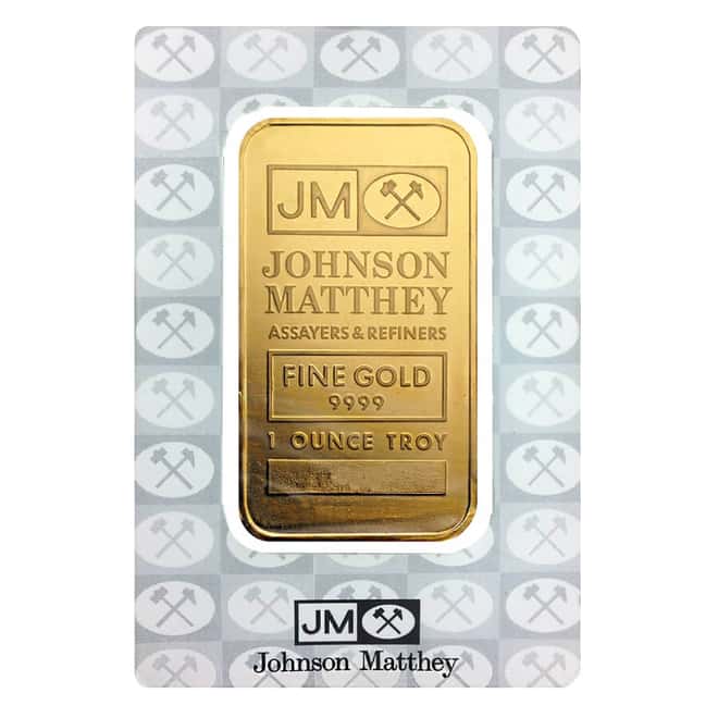 Vintage - 1 oz Johnson Matthey Gold Bar .9999 Fine (In Assay)