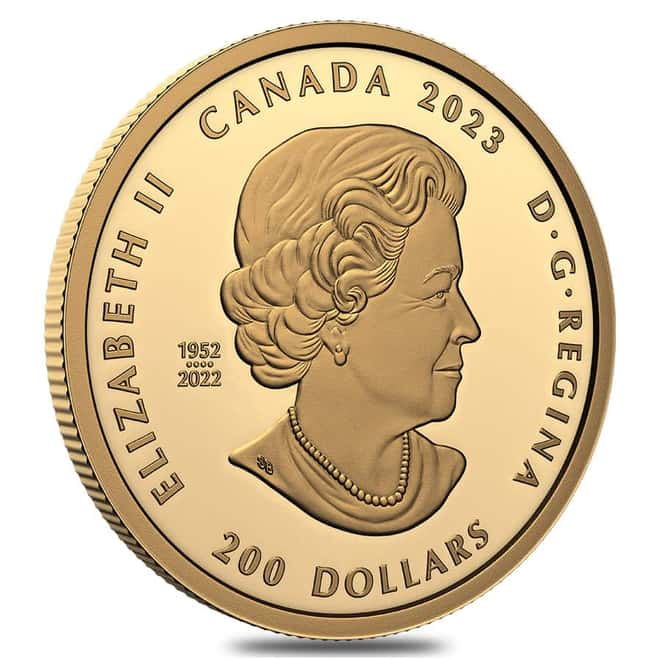 2023 Canada 1 oz Proof Gold De Beers Ideal Heart Diamond Coin