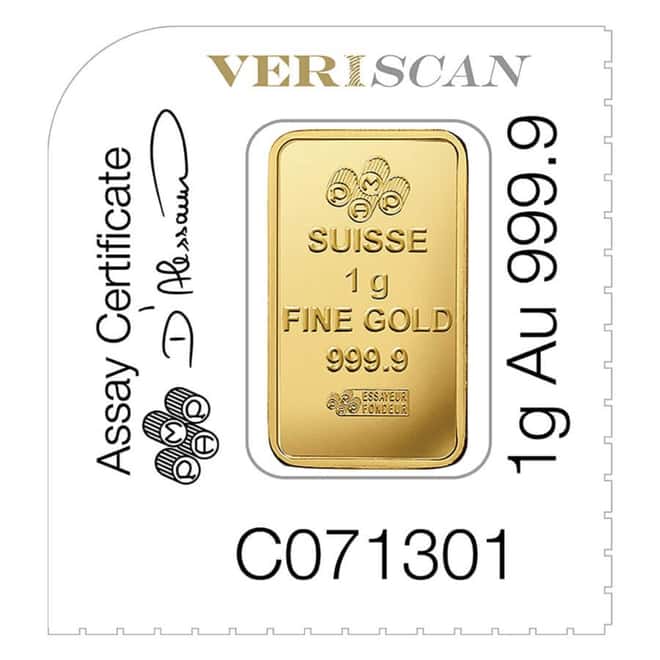 25x1 Gram Gold Bar PAMP Suisse Fortuna Multigram+25 (in Assay)