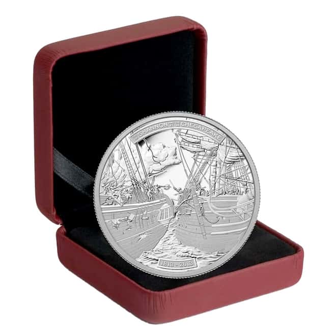 2013 Canada 5 oz Silver The Shannon and The Chesapeake Coin