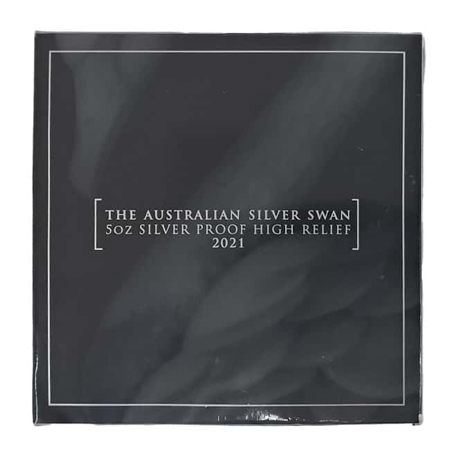 2021 5 oz Proof High Relief Silver Australian Swan Perth Mint