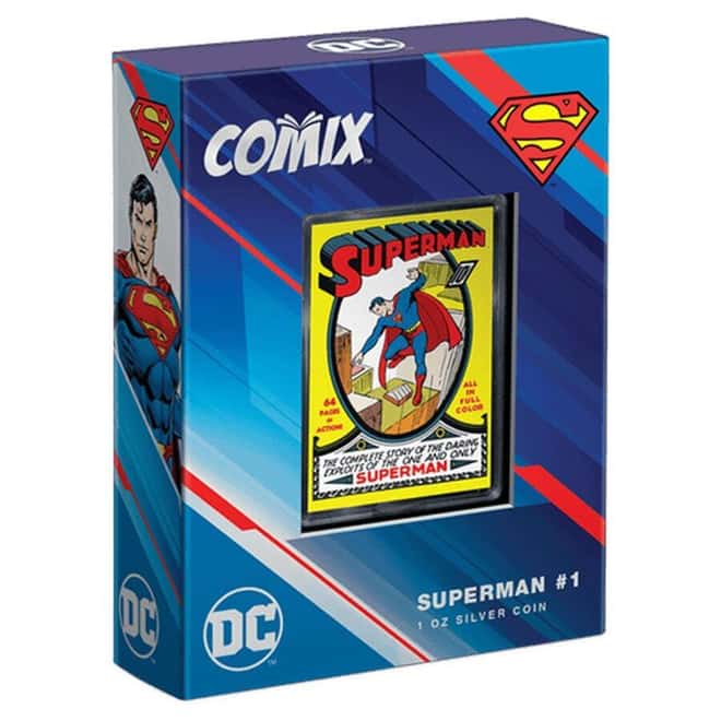 2022 Niue 1 oz DC Comics Superman #1 Silver Comix Coin