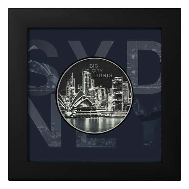 2023 Cook Islands 1 oz Proof Silver Big City Lights Sydney Coin