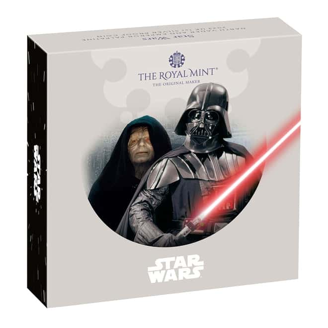 2023 GB 1 oz Proof Silver Star Wars Darth Vader & Emperor Palpatine Coin