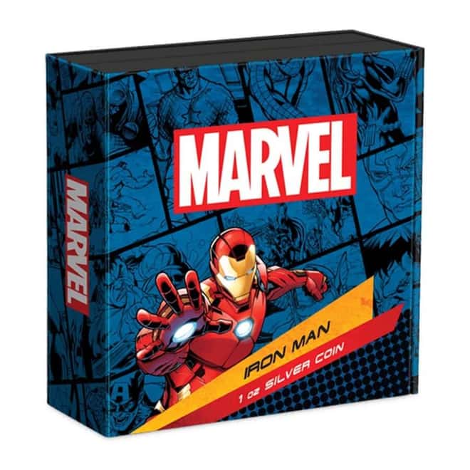 2023 Niue 1 oz Marvel Iron Man Shaped Silver Coin