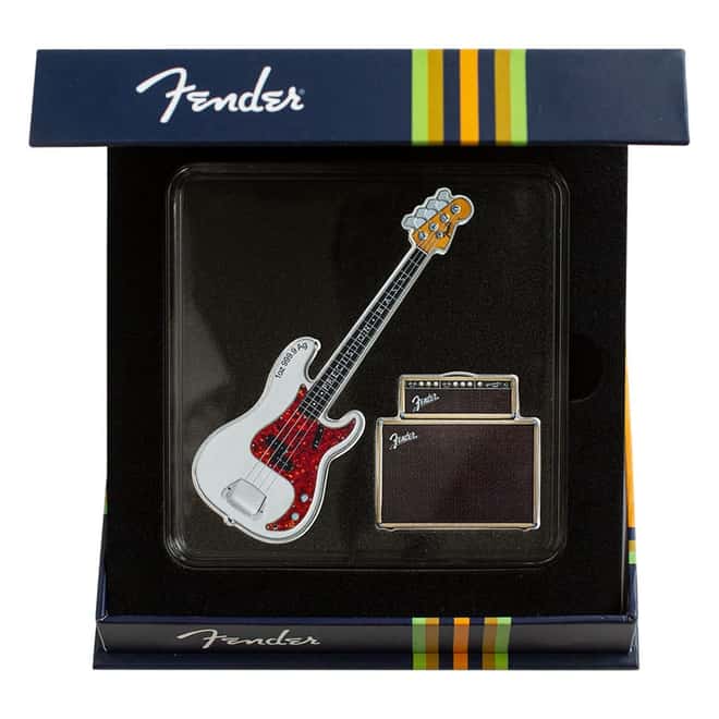 2023 SI 2 x 1 oz Silver Fender Precision Bass & Bassman Amp 2-Coin Set