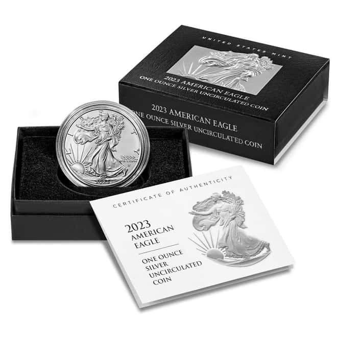2023-W 1 oz Burnished Silver American Eagle $1 Coin