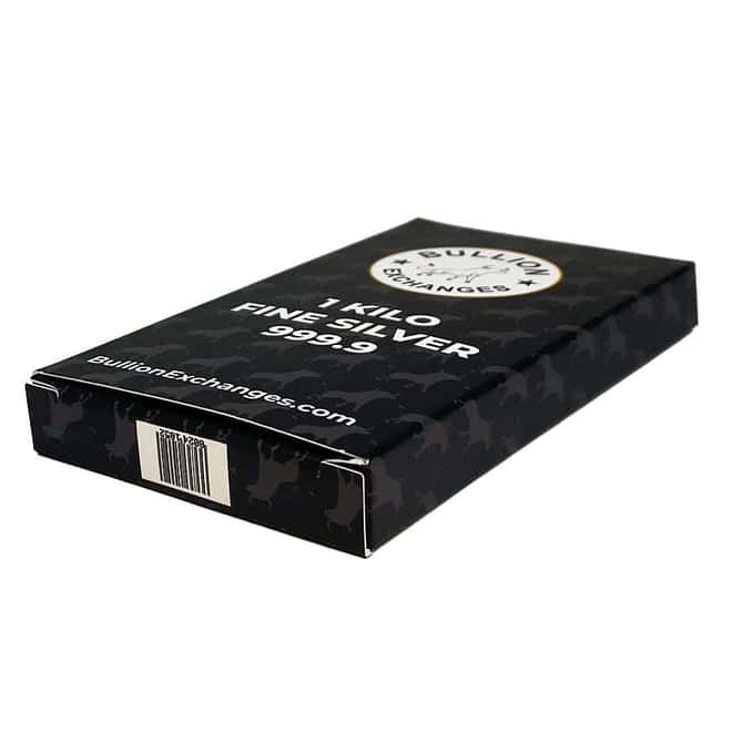 Box of 10 - 1 Kilo Bullion Exchanges Silver Bar .9999 Fine