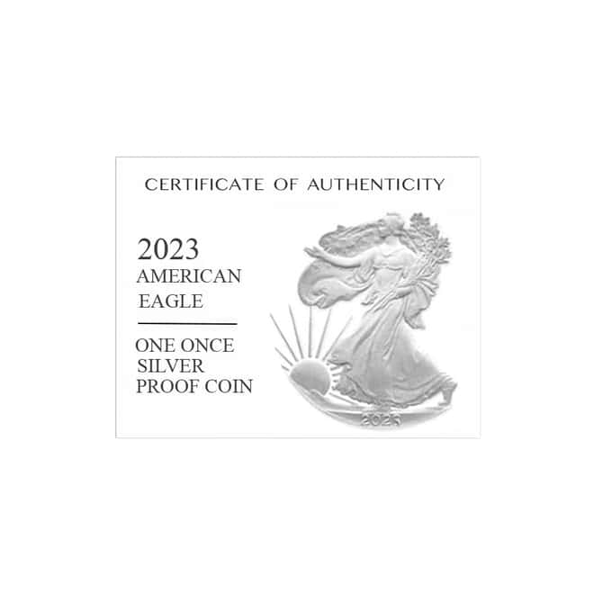 2023-S 1 oz Proof Silver American Eagle In Cap (w/COA)