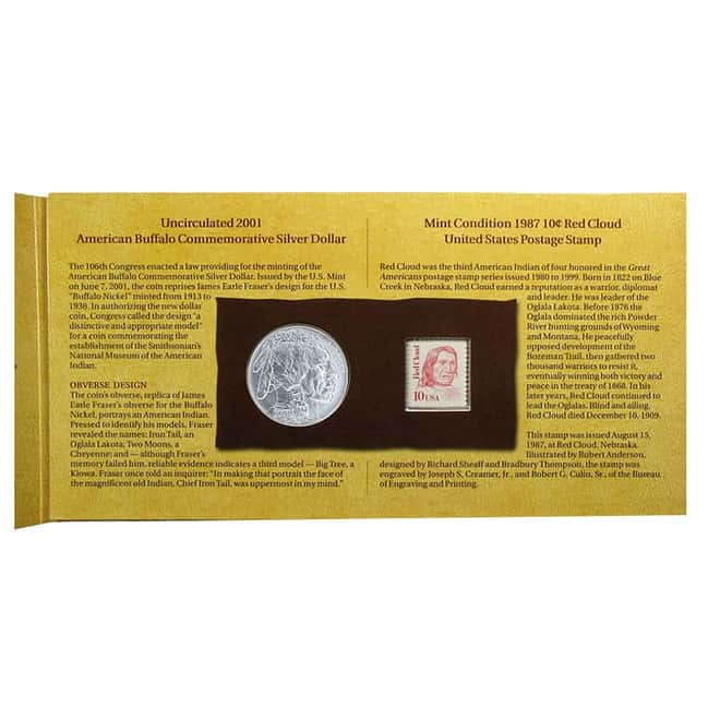 2001-D Silver American Buffalo Coin and Currency 4-Piece Set