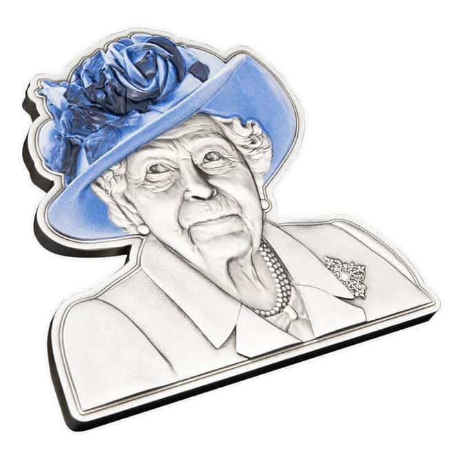 2022 Barbados 5 oz Silver Queen Elizabeth II Shaped Coin