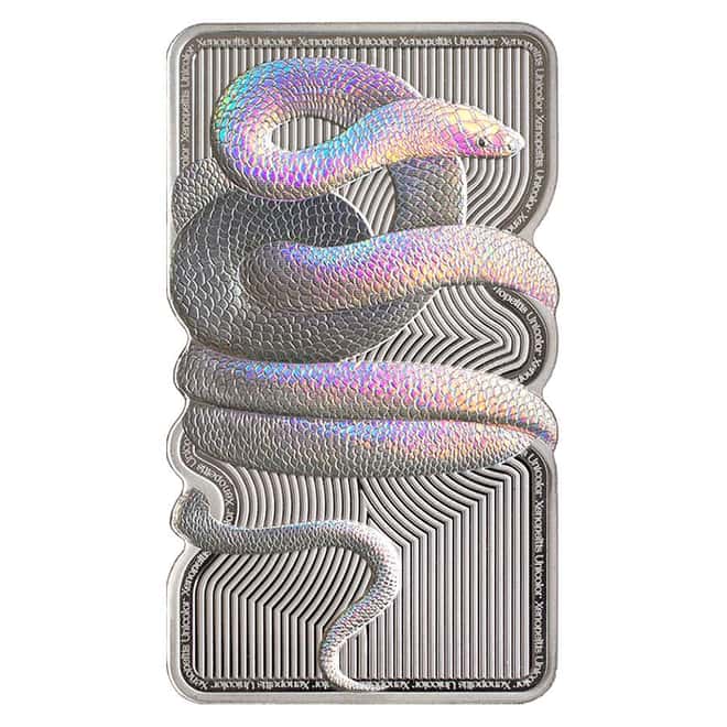 2023 1 oz PAMP Suisse Nature's Grip Sunbeam Snake Silver Coin Bar