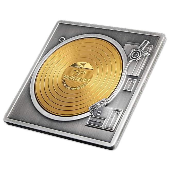 2023 Barbados 3 oz Silver Vinyl Record Shaped Coin .999 Fine