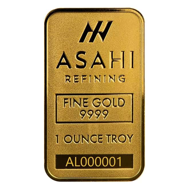 2024 1 oz Asahi Lunar Dragon Gold Bar .9999 Fine
