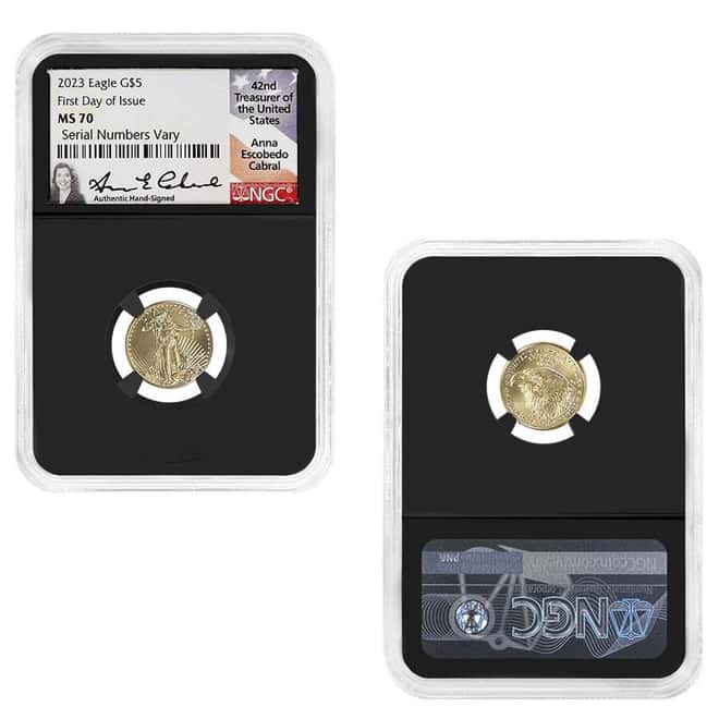 2023 1.85 oz Gold Eagle 4-Coin Set NGC MS 70 FD (Cabral Sign)
