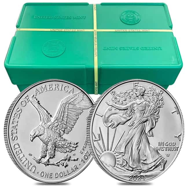 Monster Box of 500 - 2024 1 oz Silver American Eagle $1 Coin BU