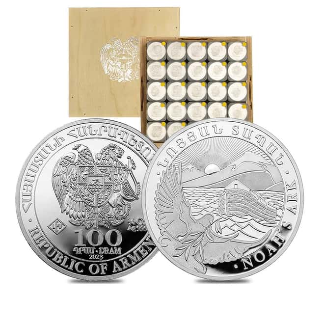 2023 Armenia 1/4 oz Noah's Ark Silver Coin 100 Dram .999 Fine BU