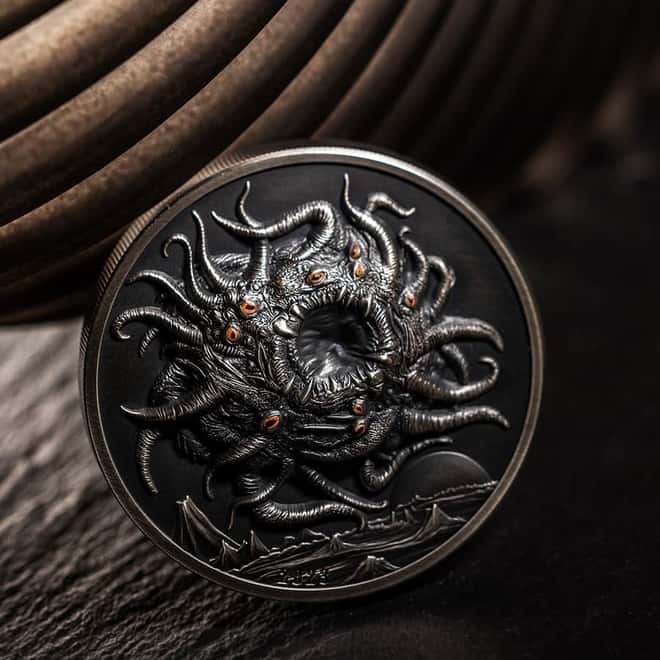 2023 Palau 3 oz Silver H. P. Lovecraft Azathoth Coin .9999 Fine