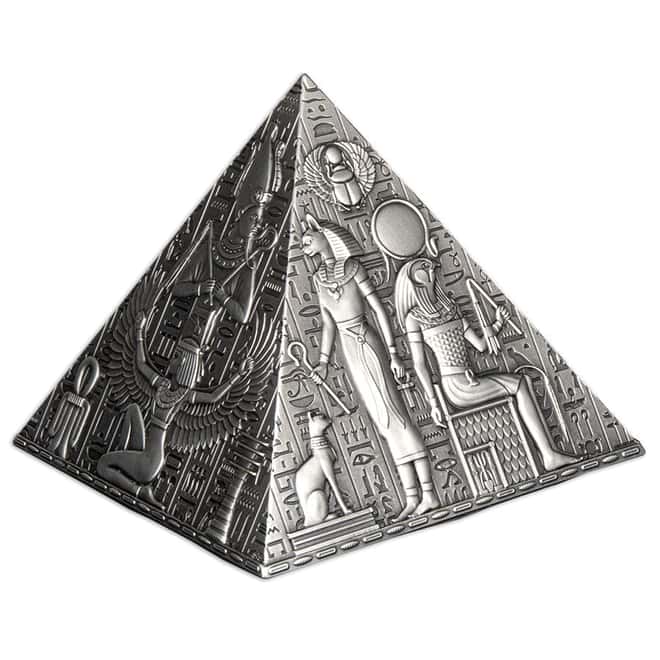 2023 Djibouti 1 kilo Silver Ancient Pyramid 3D Shaped Coin