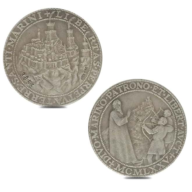 1975 San Marino Gold/Silver Antiqued State Seals 4-Medal Set