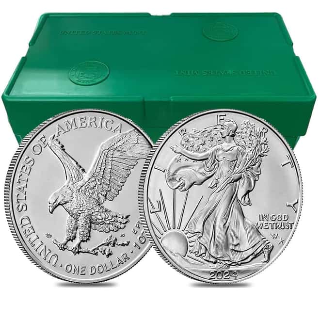 Roll of 20 - 2024 Star Privy 1 oz Silver American Eagle $1 Coin BU