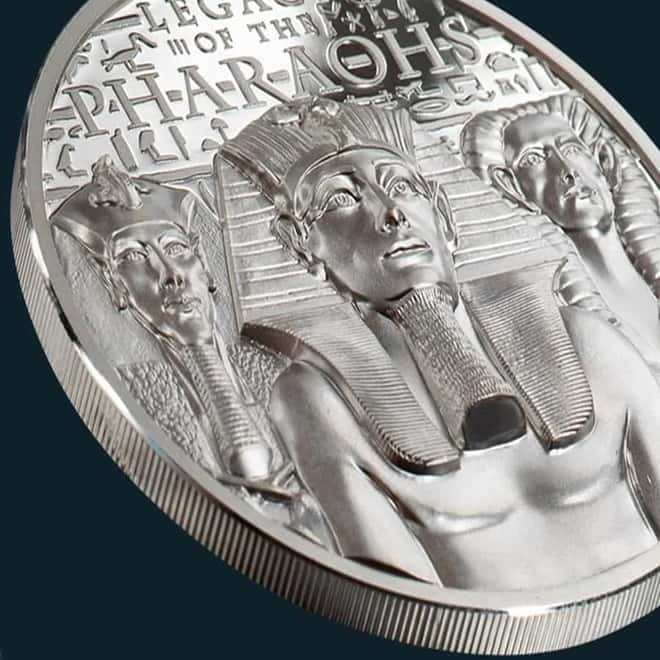 2022 Cook Islands 1 oz Platinum Legacy of the Pharaohs Coin .9995 Fine (w/Box & COA)