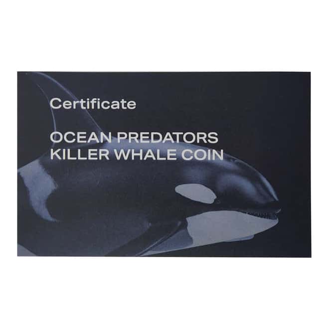 2022 2 oz Silver Killer Whale - Ocean Predators Solomon Islands $5 Coin .9999 Fine (w/Box & COA)