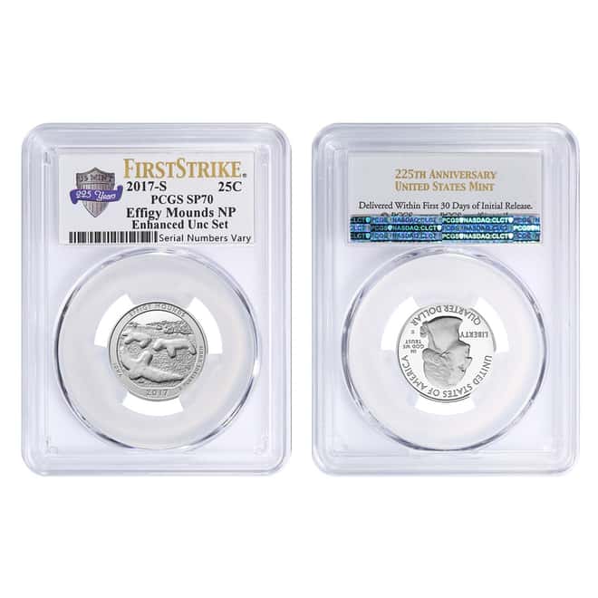 2017-S US Mint 225th Anniversary Enhanced Uncirculated 10-Coin Set PCGS SP 70 First Strike